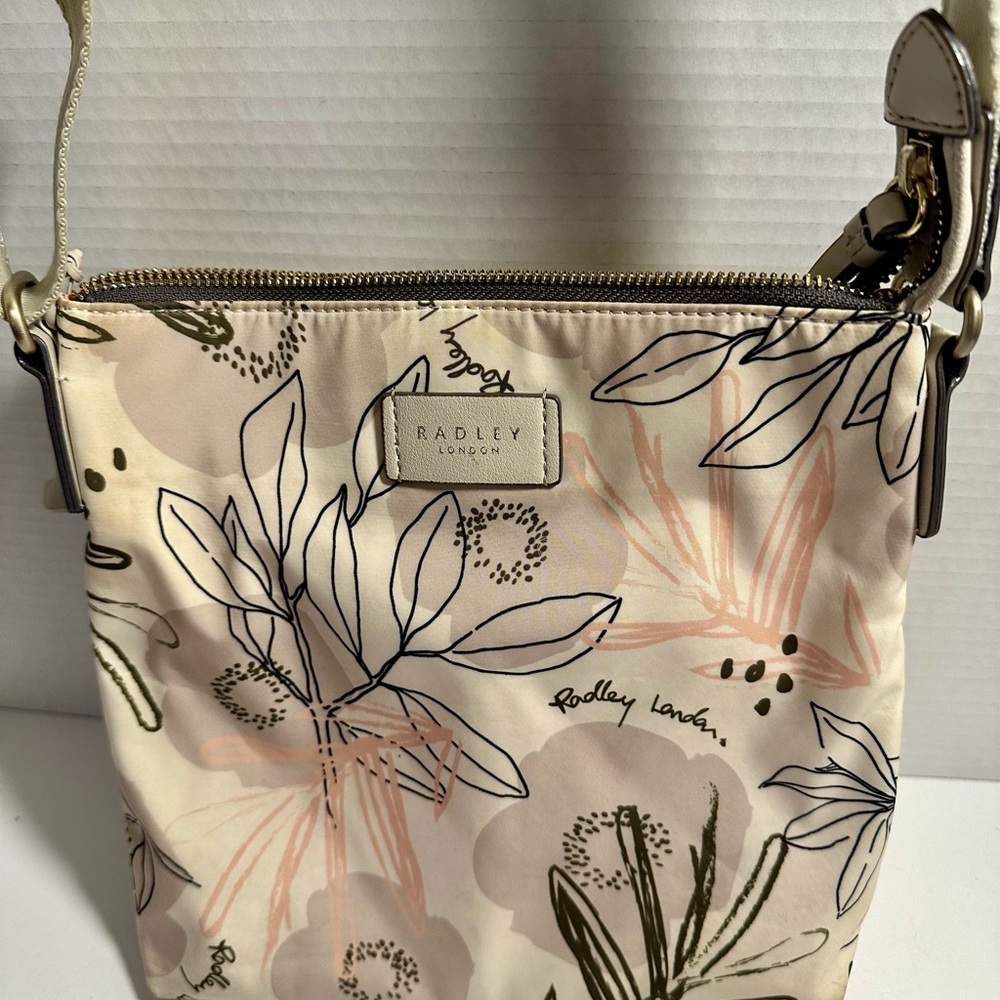 Radley London Floral Beige Crossbody Bag